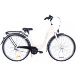 Mestský bicykel 28 Fuzlu City S-1 krémovo čierna